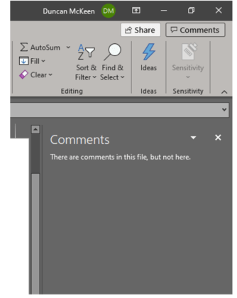There are comments in the file, but not here