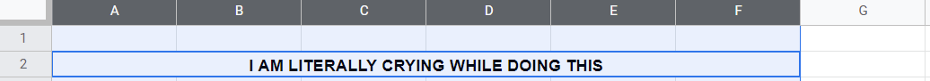 Center Across Selection Formatting