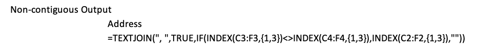 Non-contiguous Output