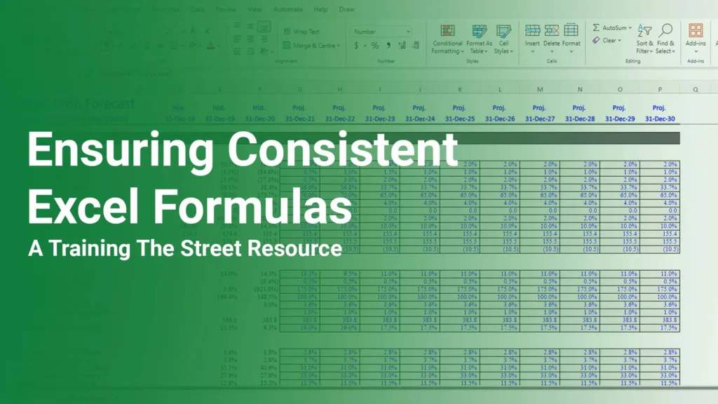 Ensuring Consistent Excel Formulas