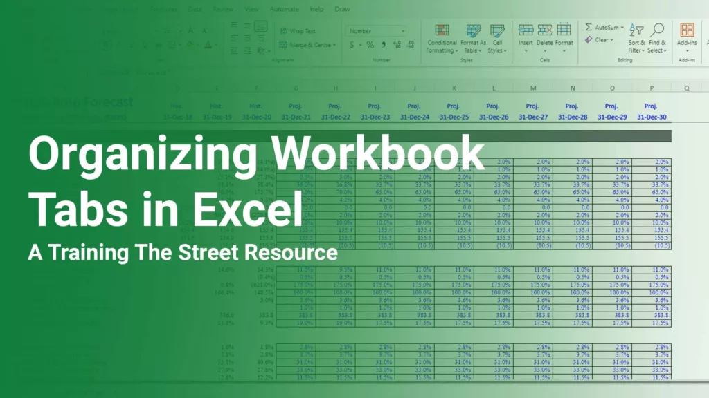 Organizing Workbook Tabs