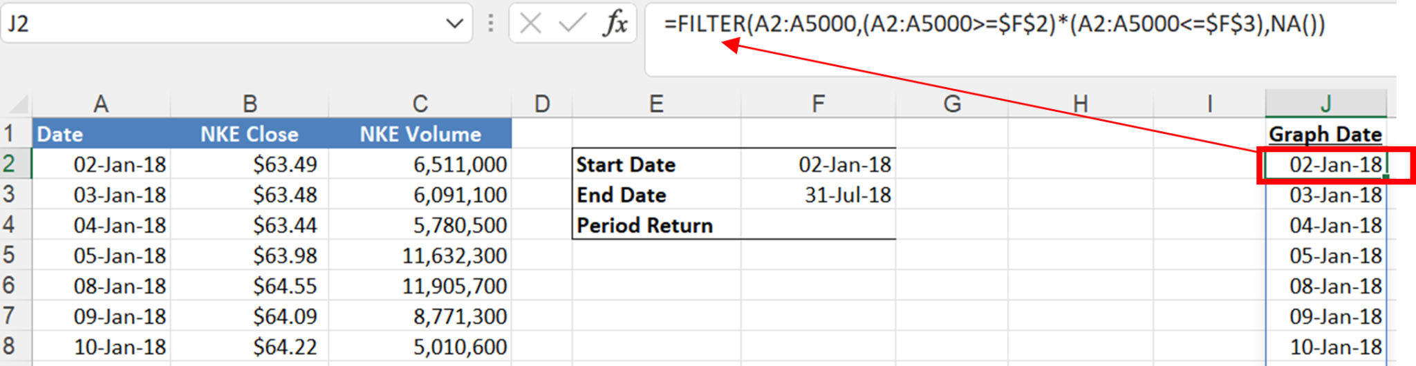 FILTER Formula