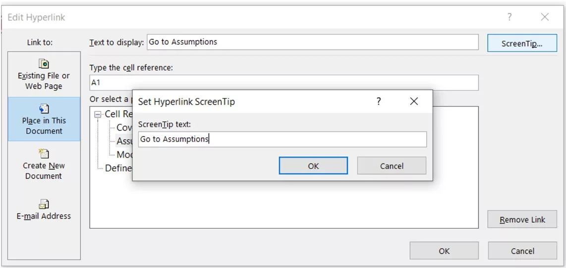 Set Hyperlink ScreenTip