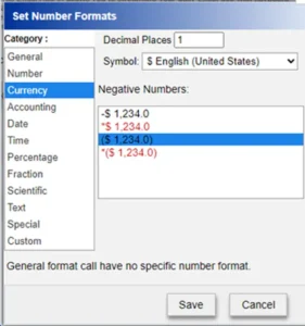 Default number format 2