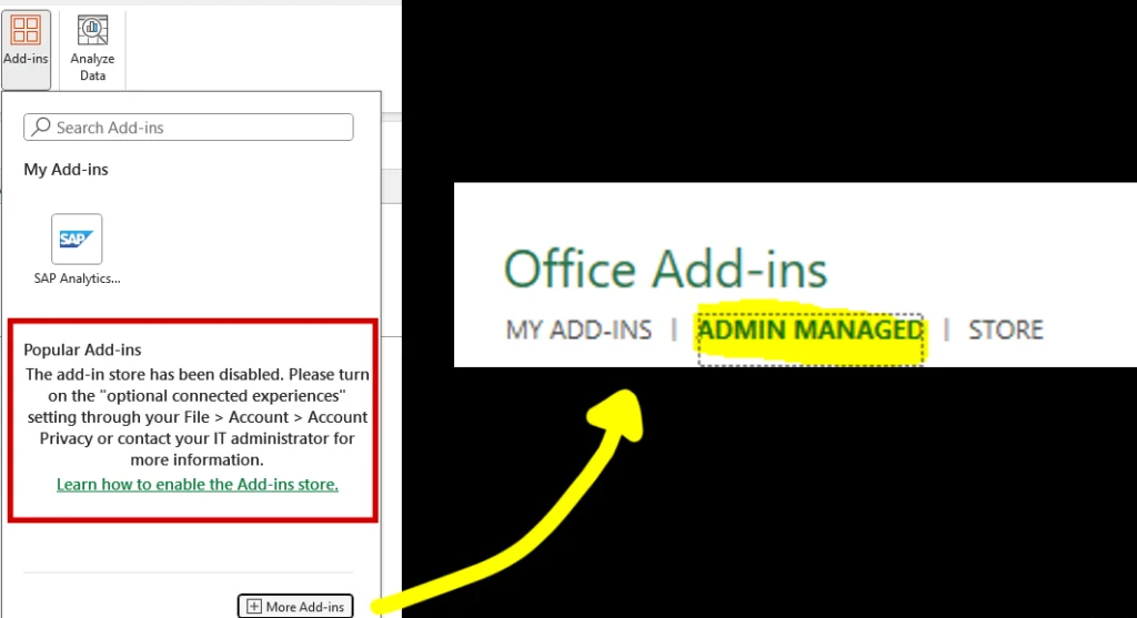 Step 5c - Admin-managed add-ins